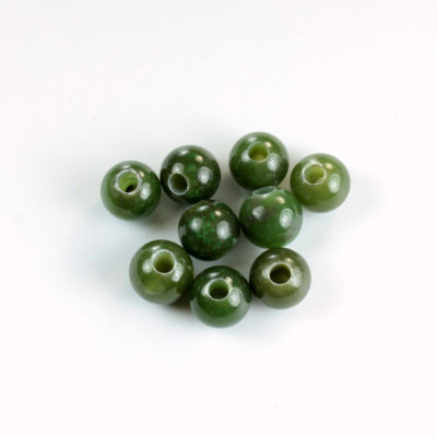 Gemstone Bead - Smooth Round 2.5MM Diameter Hole 08MM TAIWAN JADE