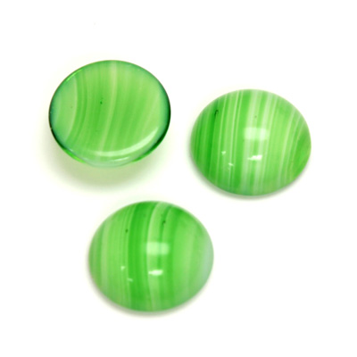 Glass Medium Dome Cabochon - Round 15MM PORPHYR GREEN