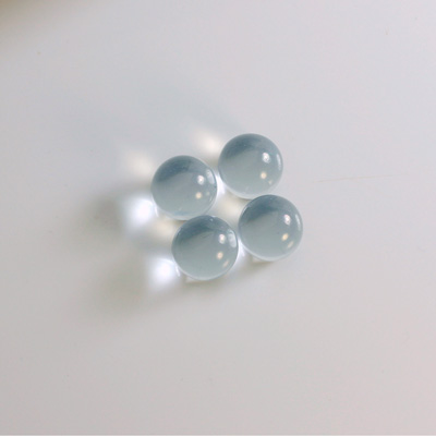 German Glass Flat Back 3/4 Ball - 03MM CRYSTAL CLEAR Unfoiled