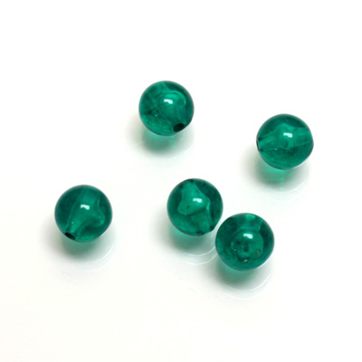 Plastic Flawed Bead - Round 08MM FLAWED EMERALD