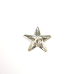 Glass Flat Back 2-Hole Foiled Sew-On Stone - Star 12MM CRYSTAL