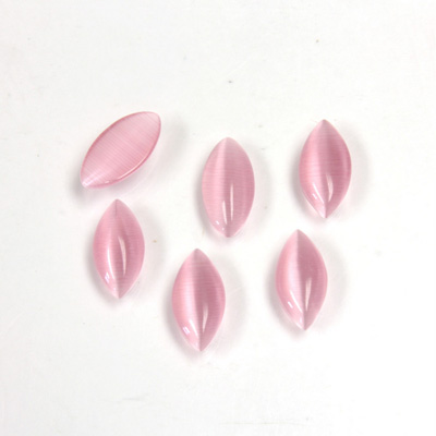 Fiber-Optic Cabochon - Navette 10x5MM CAT'S EYE LT PINK