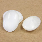 Glass Point Back Buff Top Stone Opaque Doublet - Oval 18x13MM WHITE MOONSTONE
