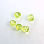 Czech Pressed Glass Large Hole Bead - Round 08MM JONQUIL