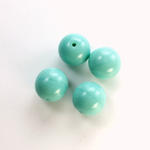 Czech Pressed Glass Bead - Smooth Round 12MM TURQUOISE