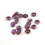 Glass Point Back Buff Top Stone Opaque Doublet - Round 17SS AMETHYST MOONSTONE