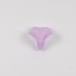 German Plastic Flower with Hole - Fluted Orchid 17x15MM MATTE LT AMETHYST