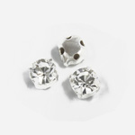Crystal Stone in Metal Sew-On Setting - Chaton SS20 CRYSTAL-PLATED SILVER
