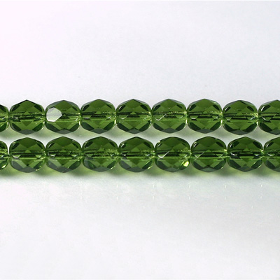 Czech Glass Fire Polish Bead - Round 06MM OLIVINE