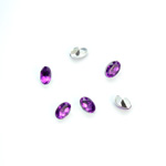 Plastic Point Back Foiled Stone - Oval 06x4MM AMETHYST