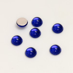Plastic Flat Back Foiled Cabochon - Round 07MM SAPPHIRE