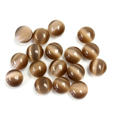 Fiber-Optic Cabochon - Round 06MM CAT'S EYE BROWN