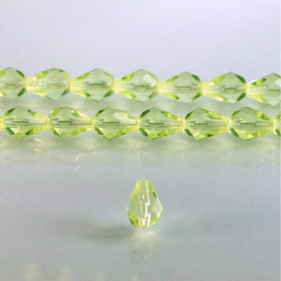 Czech Glass Fire Polish Bead - Pear 08x6MM JONQUIL