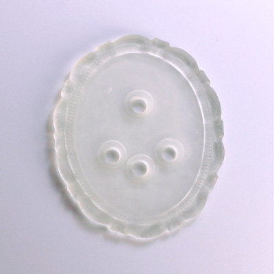 Plastic Engraved Setting - Oval 40x30MM Matte CRYSTAL