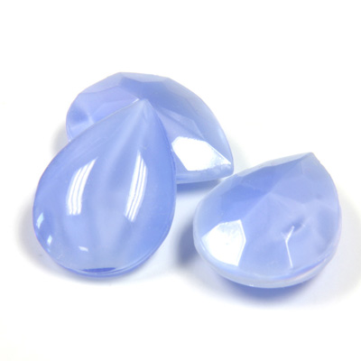 Glass Point Back Buff Top Stone Opaque Doublet - Pear 18x13MM BLUE MOONSTONE