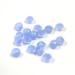 Glass Point Back Buff Top Stone Opaque Doublet - Round 17SS BLUE MOONSTONE