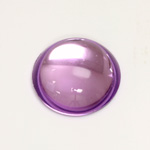 Plastic Flat Back Foiled Cabochon - Round 25MM LT AMETHYST