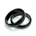 Acrylic Bangle - Wide Domed 18MM JET