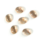 Glass Medium Dome Coated Cabochon - Oval 10x8MM LUSTER ROSE