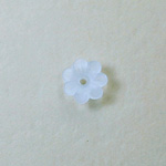 Plastic Flower with Center Hole - Round 10MM MATTE CRYSTAL