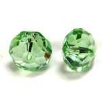 Chinese Cut Crystal Bead - Rondelle 09x12MM MINTGREEN