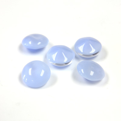 Glass Point Back Buff Top Stone Opaque Doublet - Round 40SS BLUE MOONSTONE