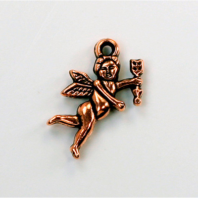 Metalized Plastic Pendant- Cupid 24x15MM ANT COPPER