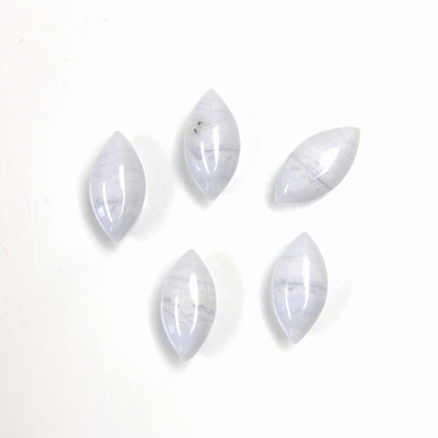 Gemstone Cabochon - Navette 12x6 BLUE LACE AGATE