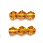 Czech Glass Fire Polished Bead - Bicone 10MM TOPAZ