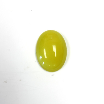 Italian Plastic Flat Back Cabochon - Oval 18x13MM CHARTREUSE NUVOLATO (4788)