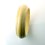 Wood Bangle - Smooth 7/8 inch Domed Lacquered Natural Wood Finish