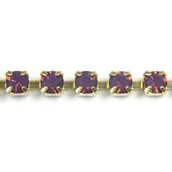 Preciosa MAXIMA Crystal Rhinestone Cup Chain - PP24 (SS12) AMETHYST OPAL-RAW