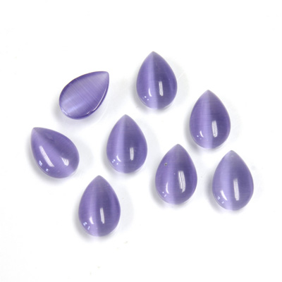 Fiber-Optic Cabochon - Pear 10x6MM CAT'S EYE TANZANITE