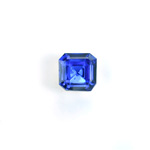 Glass Point Back Foiled Tin Table Cut (TTC) Stone - Square Octagon 08x8MM SAPPHIRE