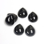 Gemstone Cabochon - Pear 12x10MM BLACK ONYX