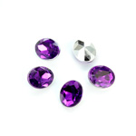 Plastic Point Back Foiled Stone - Oval 10x8MM AMETHYST
