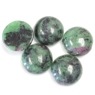 Gemstone Cabochon - Round 14MM ZOISITE RUBY