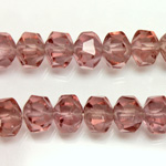 Czech Glass Fire Polished Bead - Rondelle Disc 8x6MM CRANBERRY