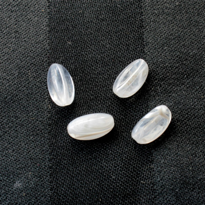 Plastic  Bead - Mixed Color Smooth Beggar 11x7MM CRYSTAL QUARTZ