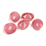 Glass Point Back Buff Top Stone Opaque Doublet - Oval 10x8MM PINK MOONSTONE