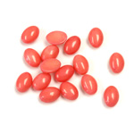 Gemstone Cabochon - Oval 07x5MM DOLOMITE DYED CORAL