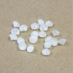 Glass Point Back Buff Top Stone Opaque Doublet - Round 16SS WHITE MOONSTONE