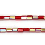 Czech Glass Fire Polished Bead - Atlas 06x4MM RUBY AB