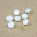 Glass Point Back Buff Top Stone Opaque Doublet - Round 30SS WHITE MOONSTONE