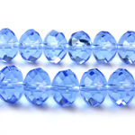 Chinese Cut Crystal Bead - Rondelle 08x10MM LIGHT SAPPHIRE