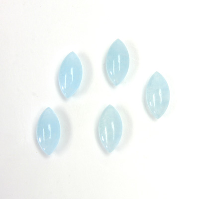 Gemstone Flat Back Cabochon - Navette 10x5MM QUARTZ DYED #136 AMAZONITE