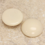 Glass Medium Dome Opaque Cabochon - Round 21MM IVORY