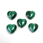 Gemstone Cabochon - Heart 12MM MALACHITE
