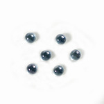 Glass Medium Dome Coated Cabochon - Round 05MM LUSTER BLUE