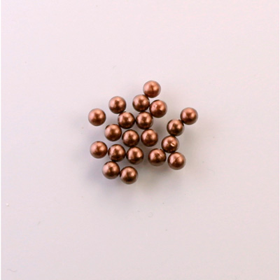 Czech Glass Pearl No-Hole Ball - 1.5MM COPPER